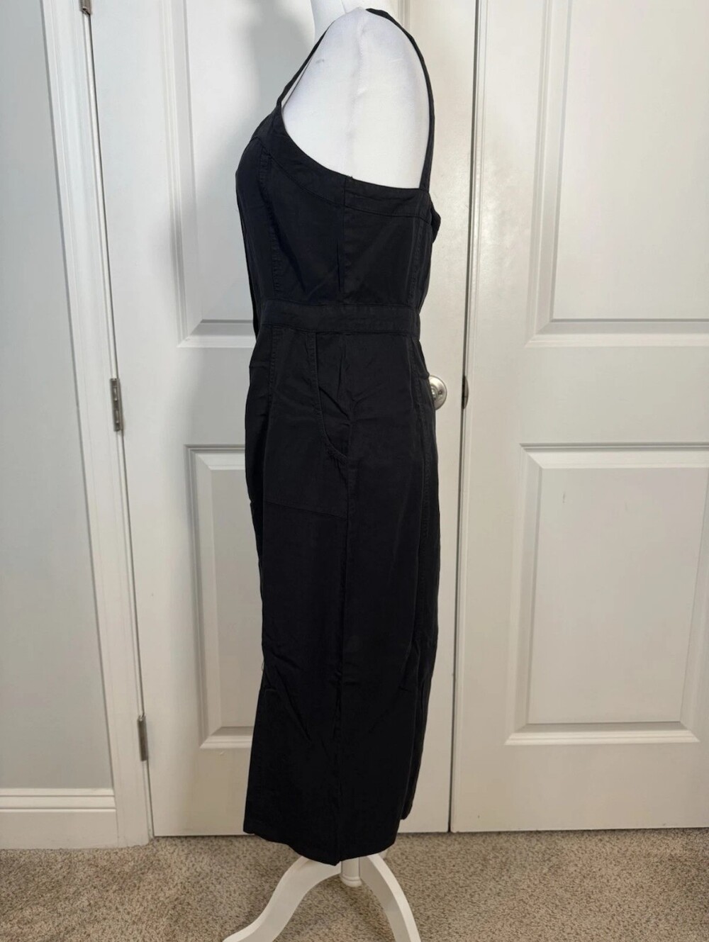 Classic Black Button-Front Sundress - Picture 3 of 4